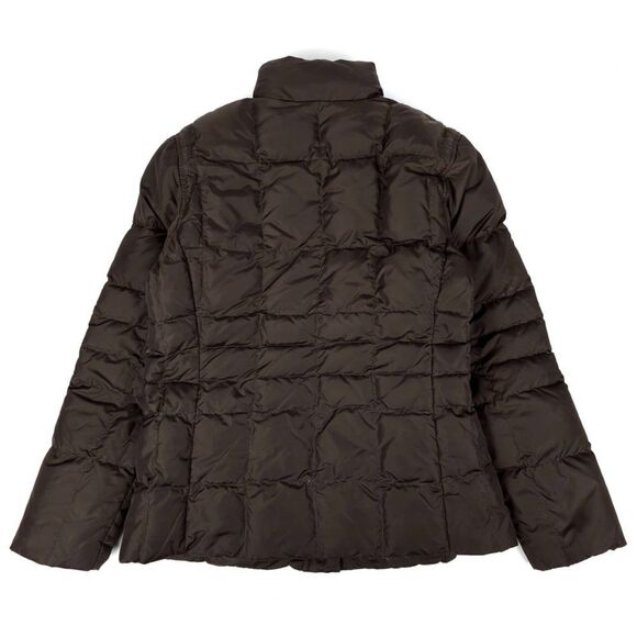 LANDS END Goose Down Quilted Reversible Puffer Jacket Brown Medium 90's Gorpcore - Picture 4 of 9